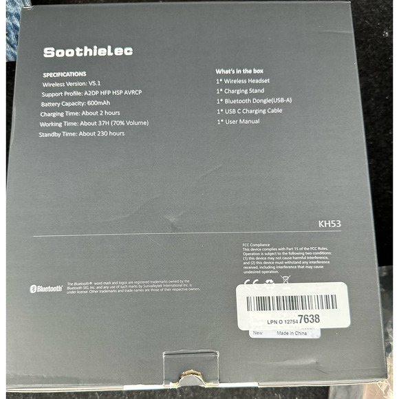 Bluetooth Headset V5.1, Wireless Headset with Noise Canceling Microphone - Picture 5 of 11